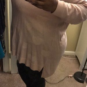 Oversized blush pink tunic with heart detail